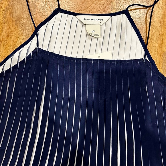 NWT Club Monaco Pleated Tank Top Blouse - Picture 4 of 8